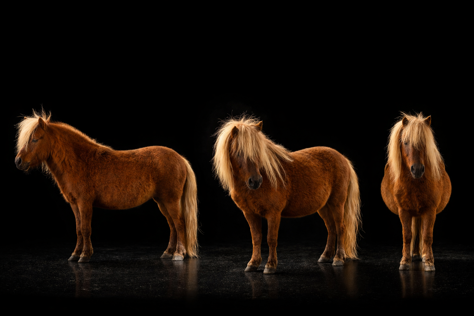 Opale 3 profils fond noir